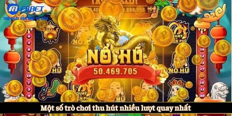 Một số trò chơi thu hút nhiều lượt quay nhất